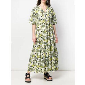 Kenzo Flying Phoenix Maxi Dress White